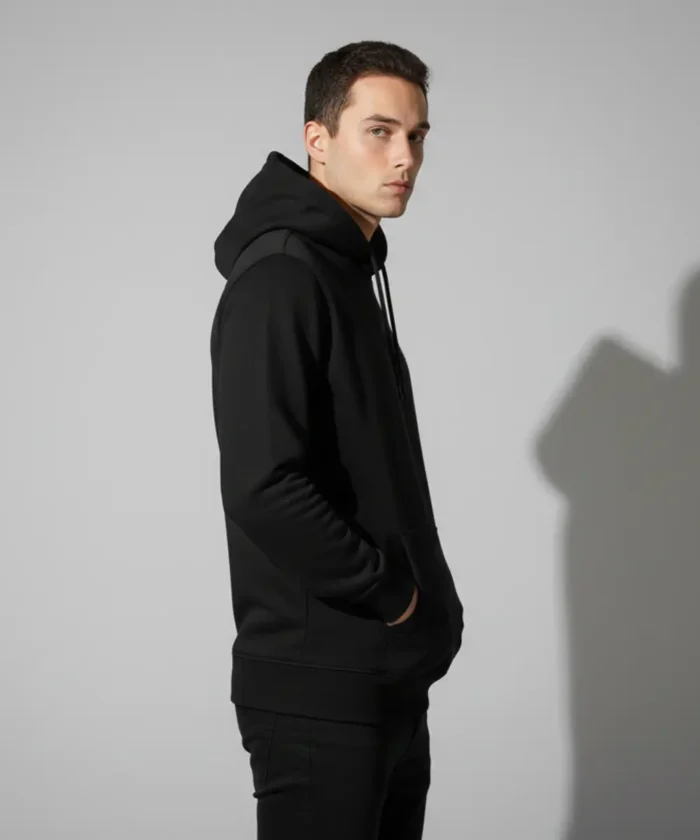 Men’s Premium Hoodie Sweatshirt with Kangaroo Pockets | Regular Fit | Printed Black Casual Wear