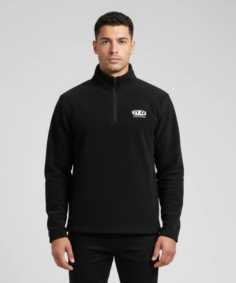 Classic black half zip  hoodie