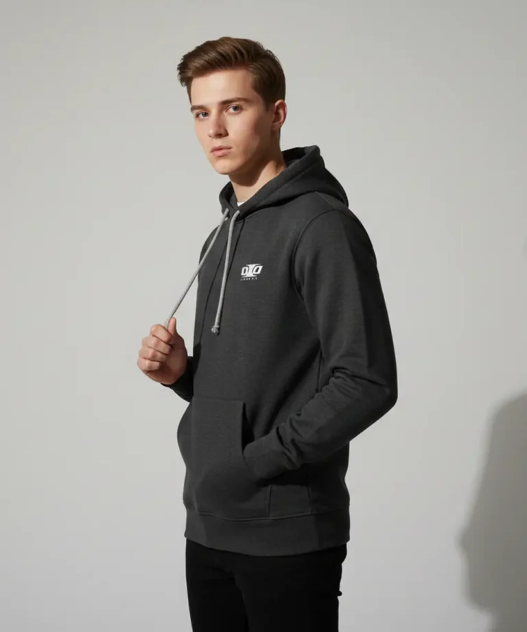 Men’s Premium Hoodie Sweatshirt with Kangaroo Pockets | Regular Fit | Dark Grey Casual Wear