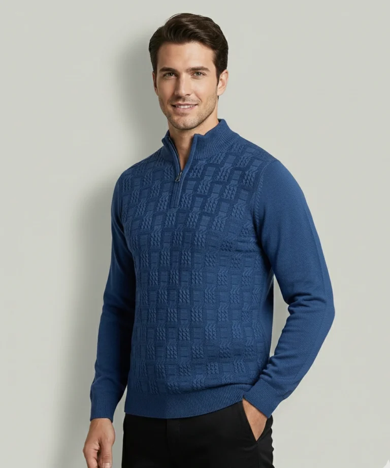 Half Zip Sweater - Blue