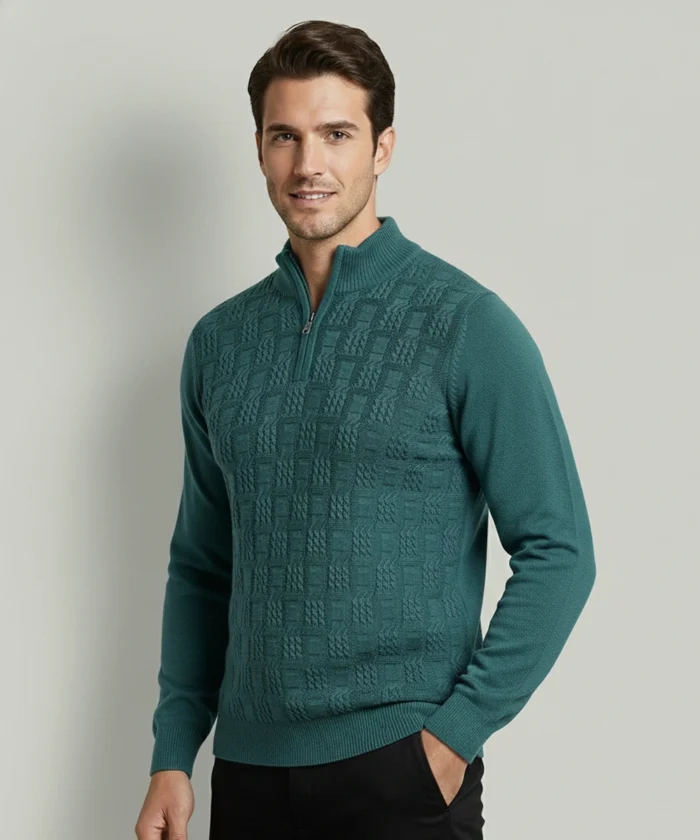 Half Zip Sweater - Green