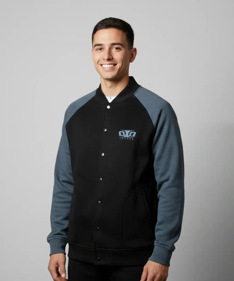 Black and Teal  Bomber Jacket