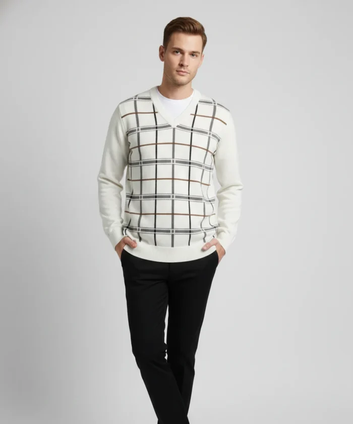 Off white cream knit pullover