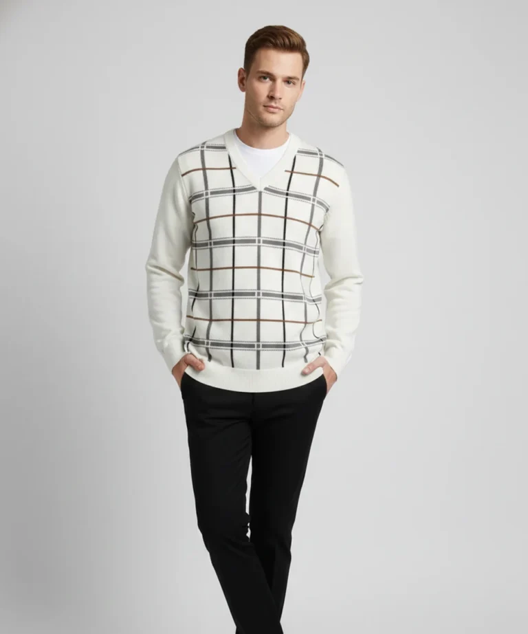 Off white cream knit pullover